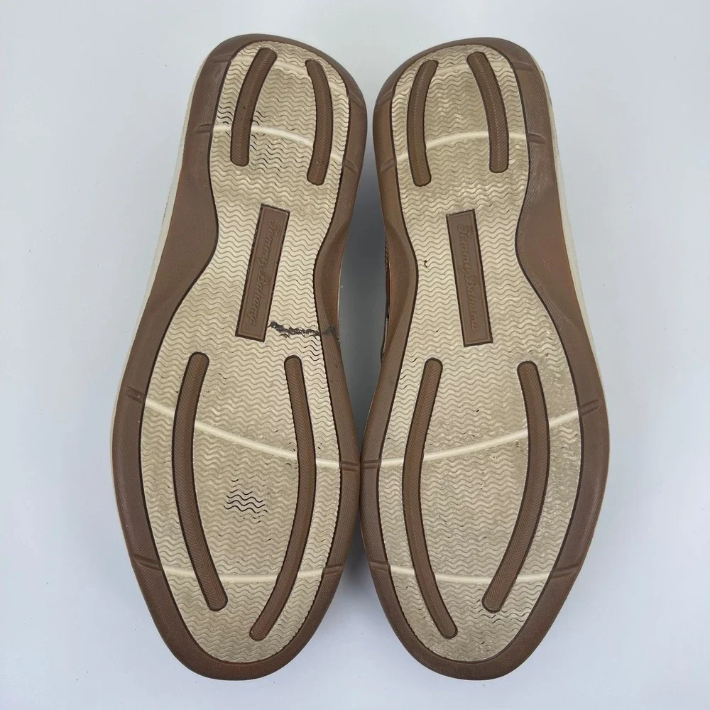 Tommy Bahama Boat Shoes Men's Size 13M Brown Leather Upper Slip-On TFM005